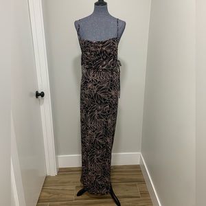 Misty Rose Long Slit Dress